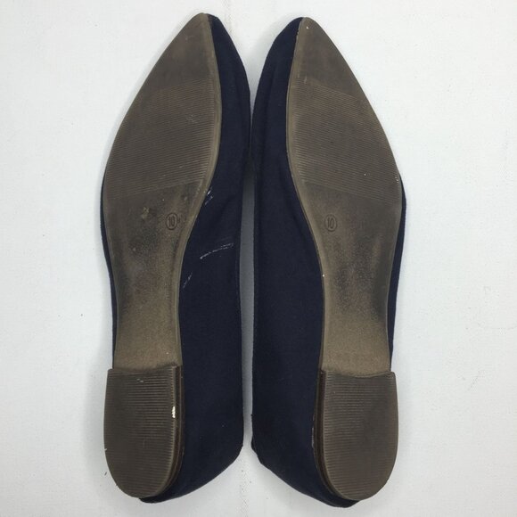 Old Navy Womens Blue T-Strap Mary Jane Shoe Suede Pointed Toe Formal Size 10 - Picture 7 of 9